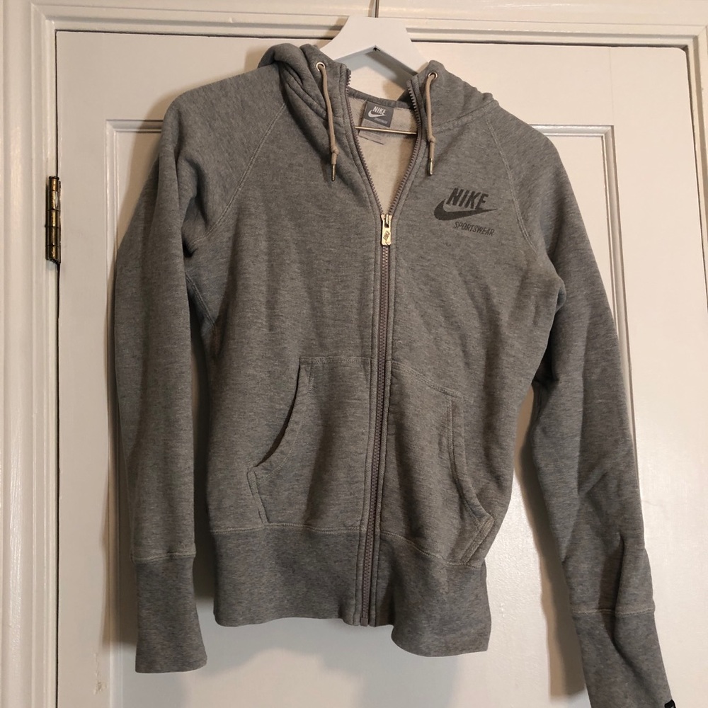 Nike Grey Zip Up Hoodie